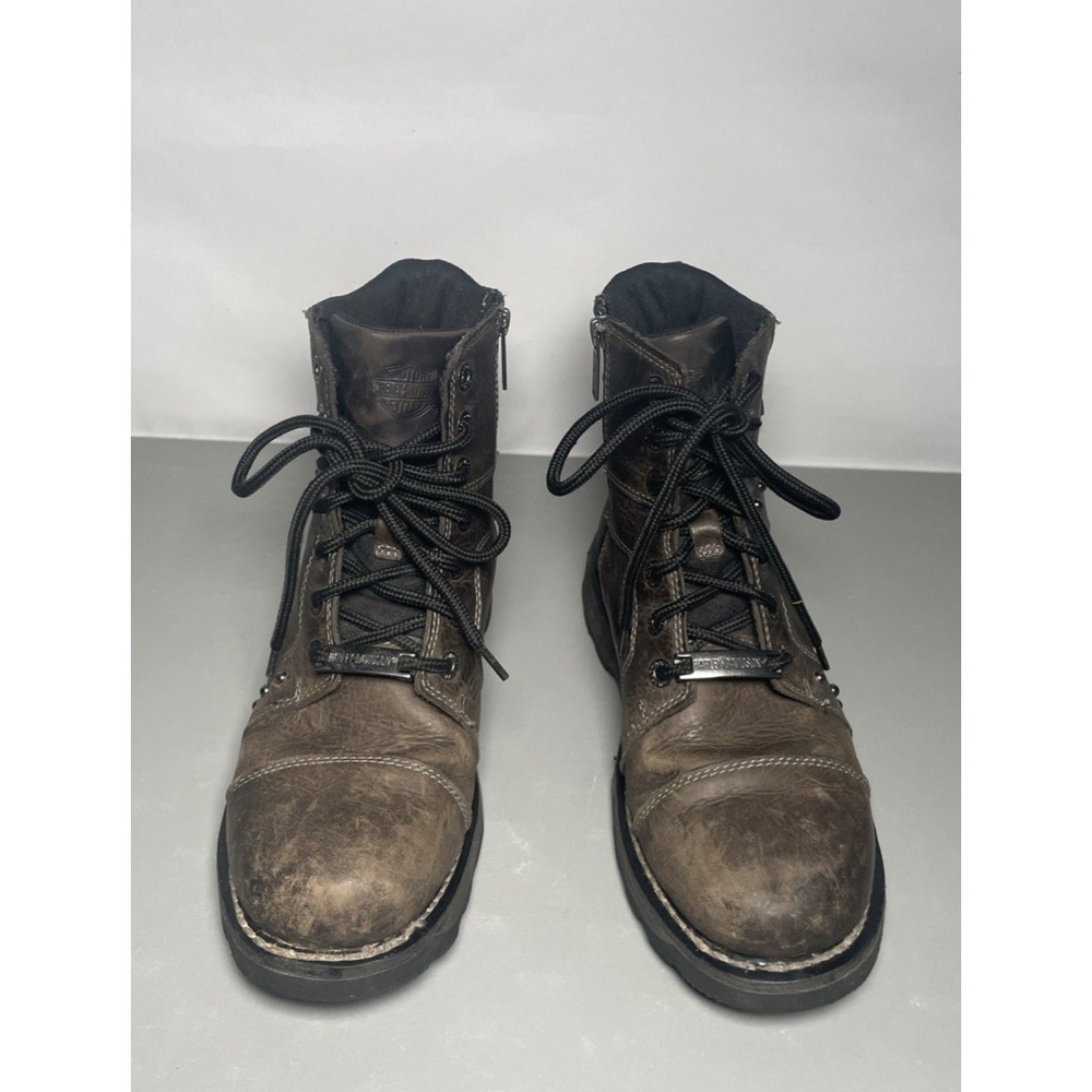 Harley-Davidson Women's Oakleigh Brown Leather Mid Boots 8.5